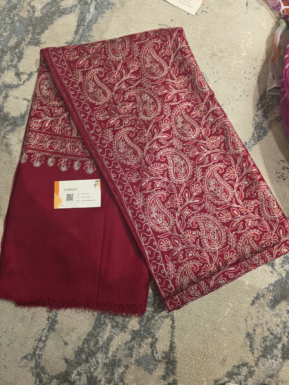 Red Kashmiri Shawl 01