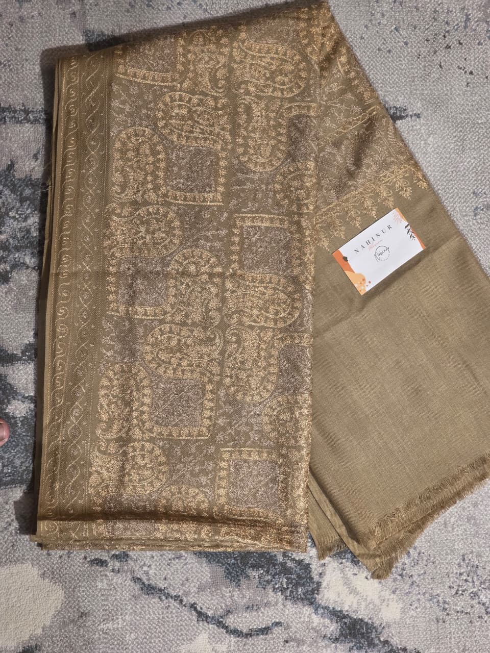 Beige Kashmiri Shawl 03
